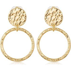 Gold D Clip Gold On Clip Earrings Women Non Piercing Dangle Fashion Jewelry